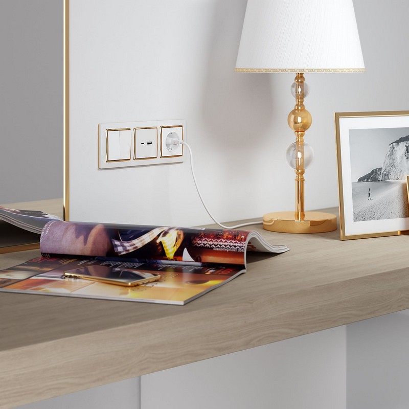 Рамки Werkel Snabb Рамка Werkel Snabb на 3 поста (белый/золото) W0031933