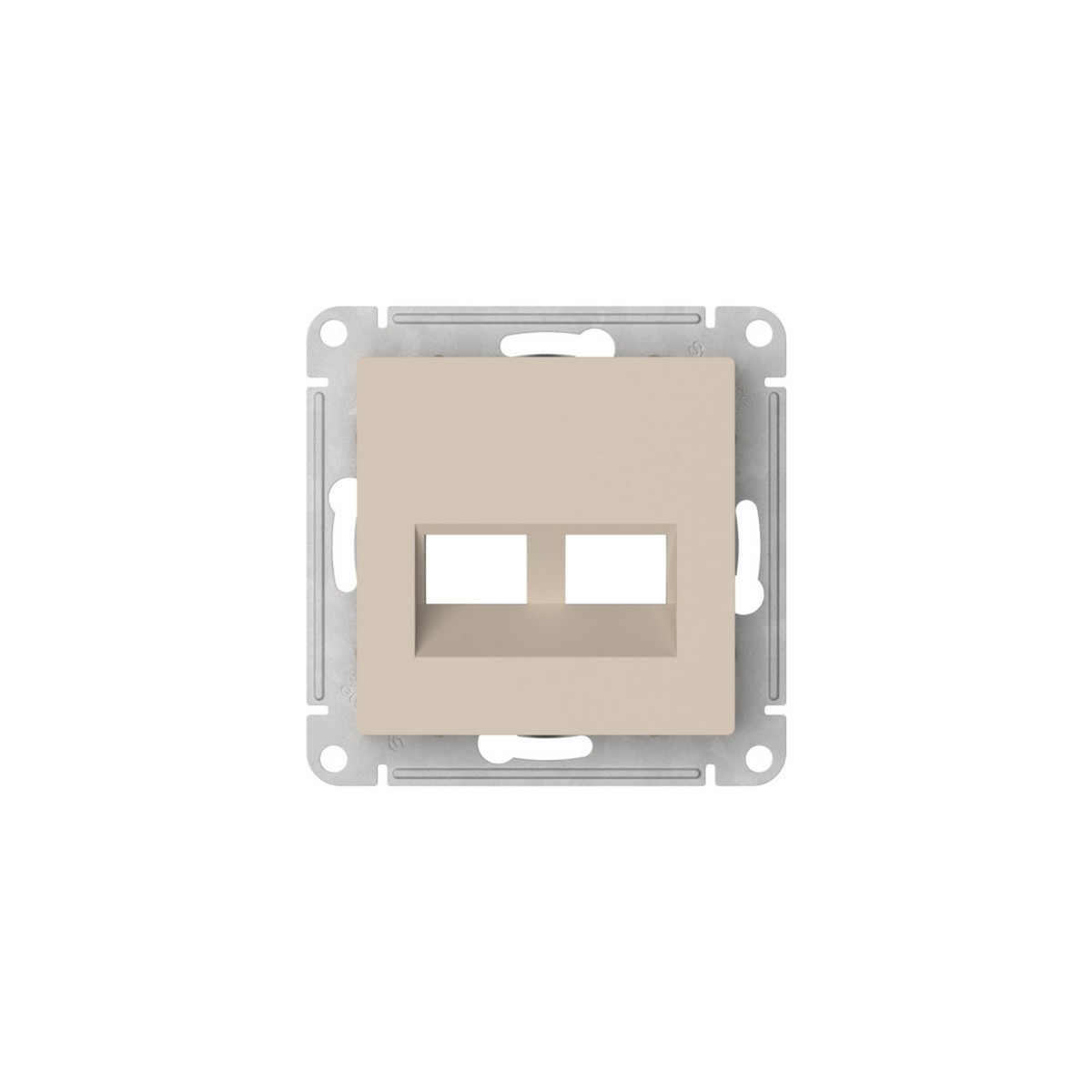 AtlasDesign Песочный Накладка Systeme Electric AtlasDesign Песочный двойная для информационных функций Keystone