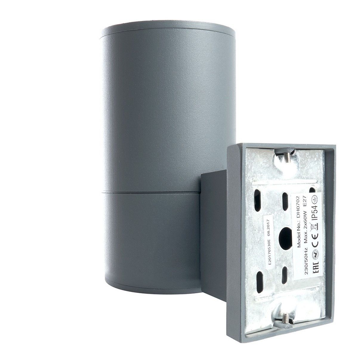 Уличные настенные светильники Светильник садово-парковый Feron DH0701  на стену вверх  E27 230V серый 06297 