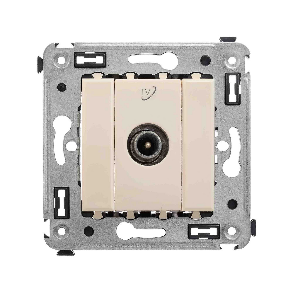DKC Avanti механизмы Ванильная дымка Розетка TV DKC Avanti проходная в стену "Ванильная дымка" 4405513
