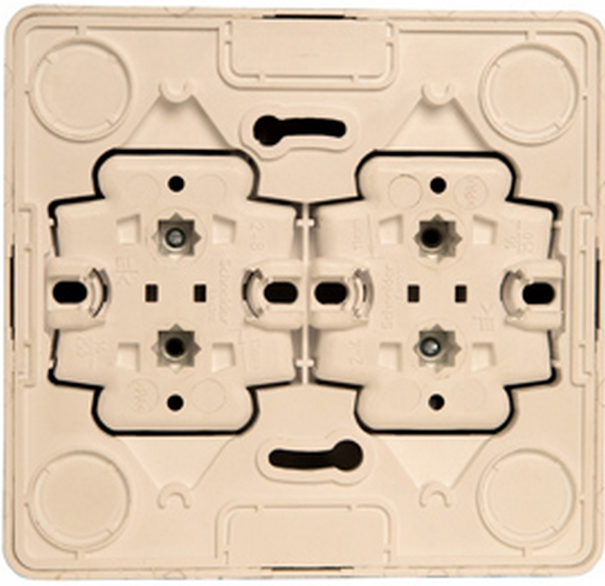 Этюд Кремовый Розетка 4-ая Systeme Electric Этюд наружный Бежевый с/з со шторками PA16-208K