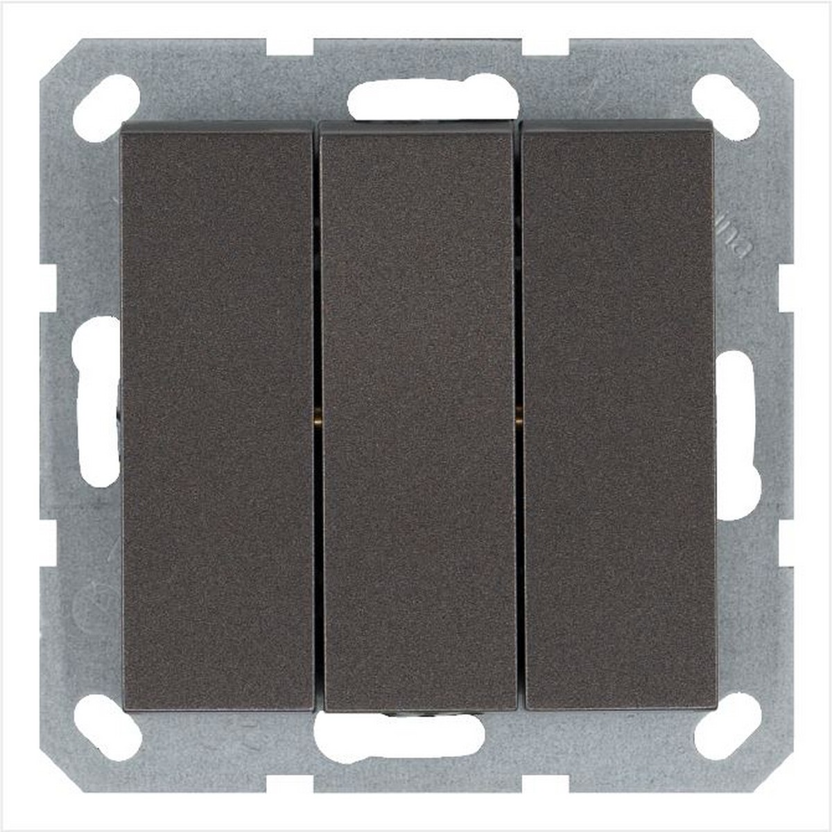 JASMART G - розетки и выключатели Выключатель трехклавишный JASMART Мокко G3031Z