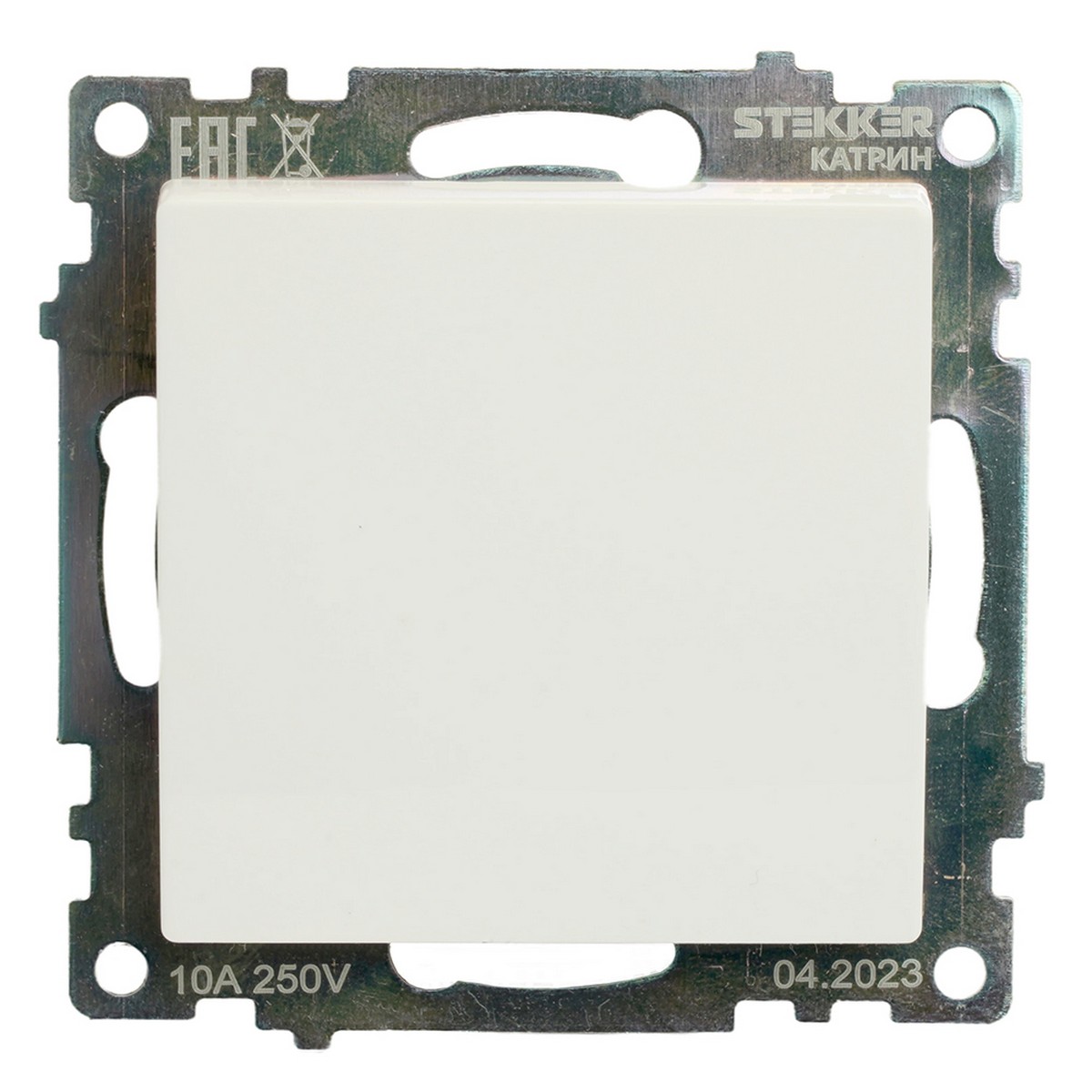 Катрин - Розетки и выключатели Stekker Переключатель STEKKER перекрестный 1-клавишный GLS10-7110-01 Катрин белый 49176