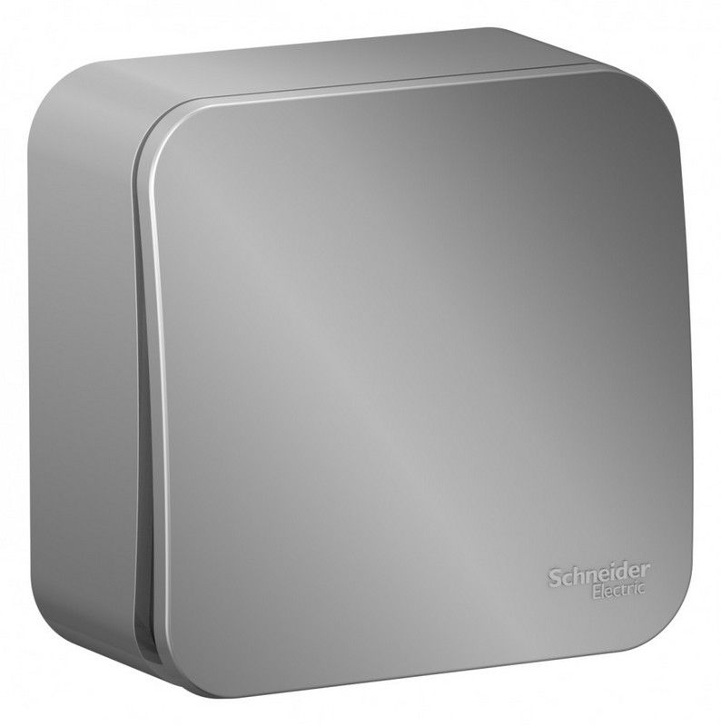 Blanca алюминий розетки и выключатели Выключатель SE Blanca 1-клавишный Алюминий наружный изолир. пластина BLNVA101013