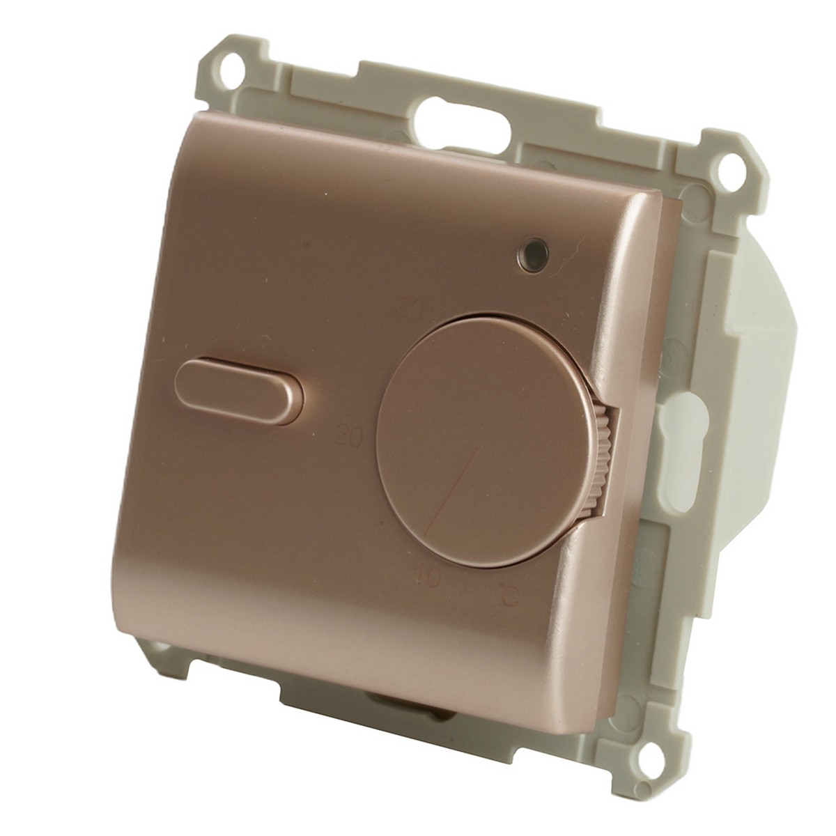 Катрин - Розетки и выключатели Stekker Терморегулятор механический STEKKER GLS00-7117-02 250V 3500W Катрин шампань 49743