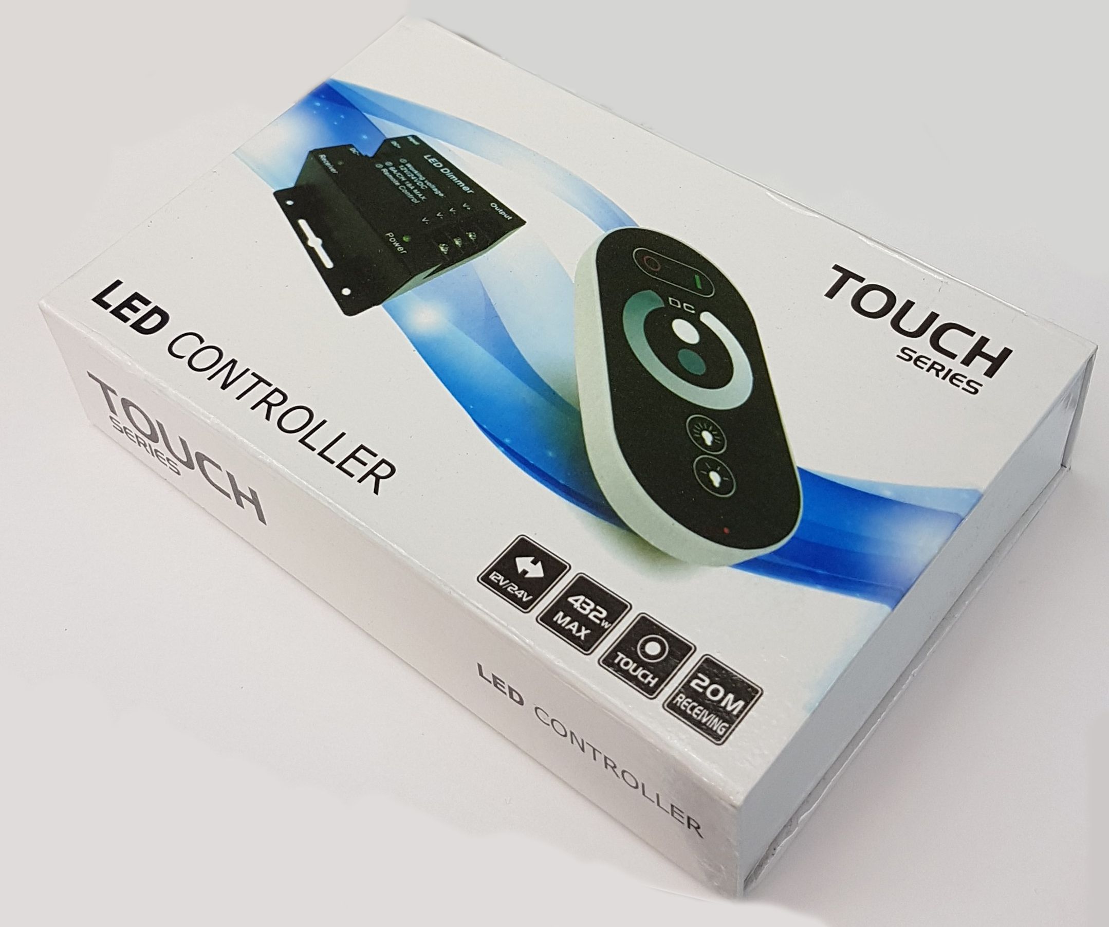 Контроллеры и сетевые шнуры для светодиодной ленты Контроллер Eleganz сенсорный (TOUCH) с пультом 12/24V 18А  для одноцветной светодиодной ленты 1008 