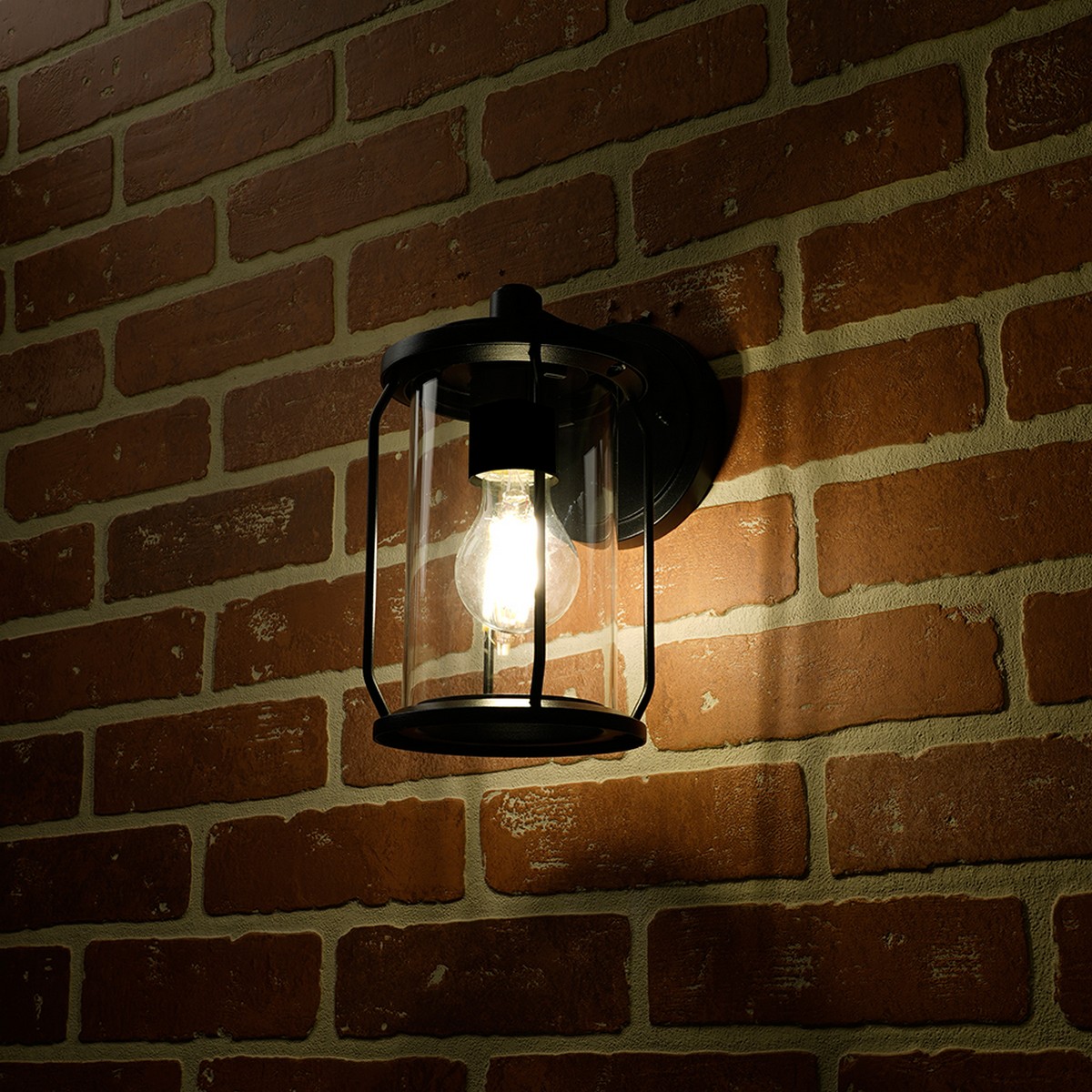 Уличные настенные светильники Светильник садово-парковый Feron PL791 на стену вниз 40W 220-240V E27 черный 51965 