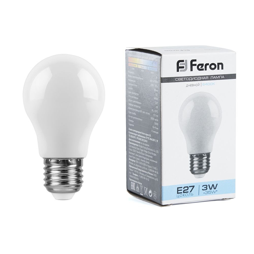 E27 Лампа светодиодная Feron LB-375 E27 3W 6400K 25920 