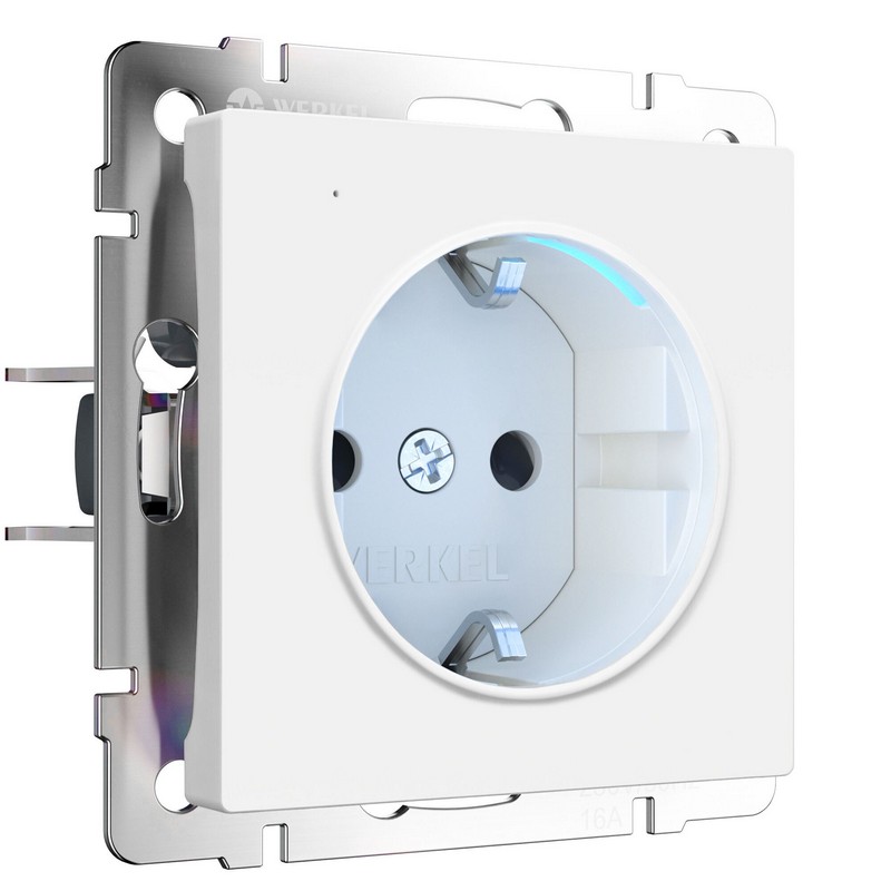 Werkel Белый матовый механизмы Розетка Werkel с подсветкой (белый матовый) W1171461