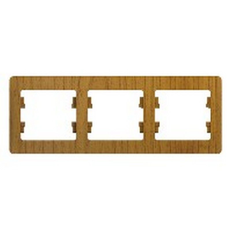 Glossa Дуб Рамка Systeme Electric Glossa Дерево Дуб 3-я, горизонтальная GSL000503