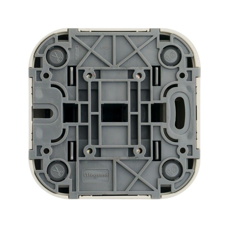 Накладные Розетки и выключатели Legrand Quteo Бежевый Выключатель Legrand Quteo 10A 2-клавишный бежевый  782232