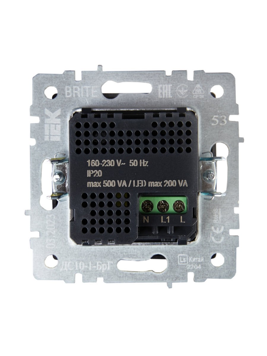 IEK Brite Графит Датчик движения IEK BRITE BASE Графит ДС10-1-БрГ BR-MS10-N-150-05-K53