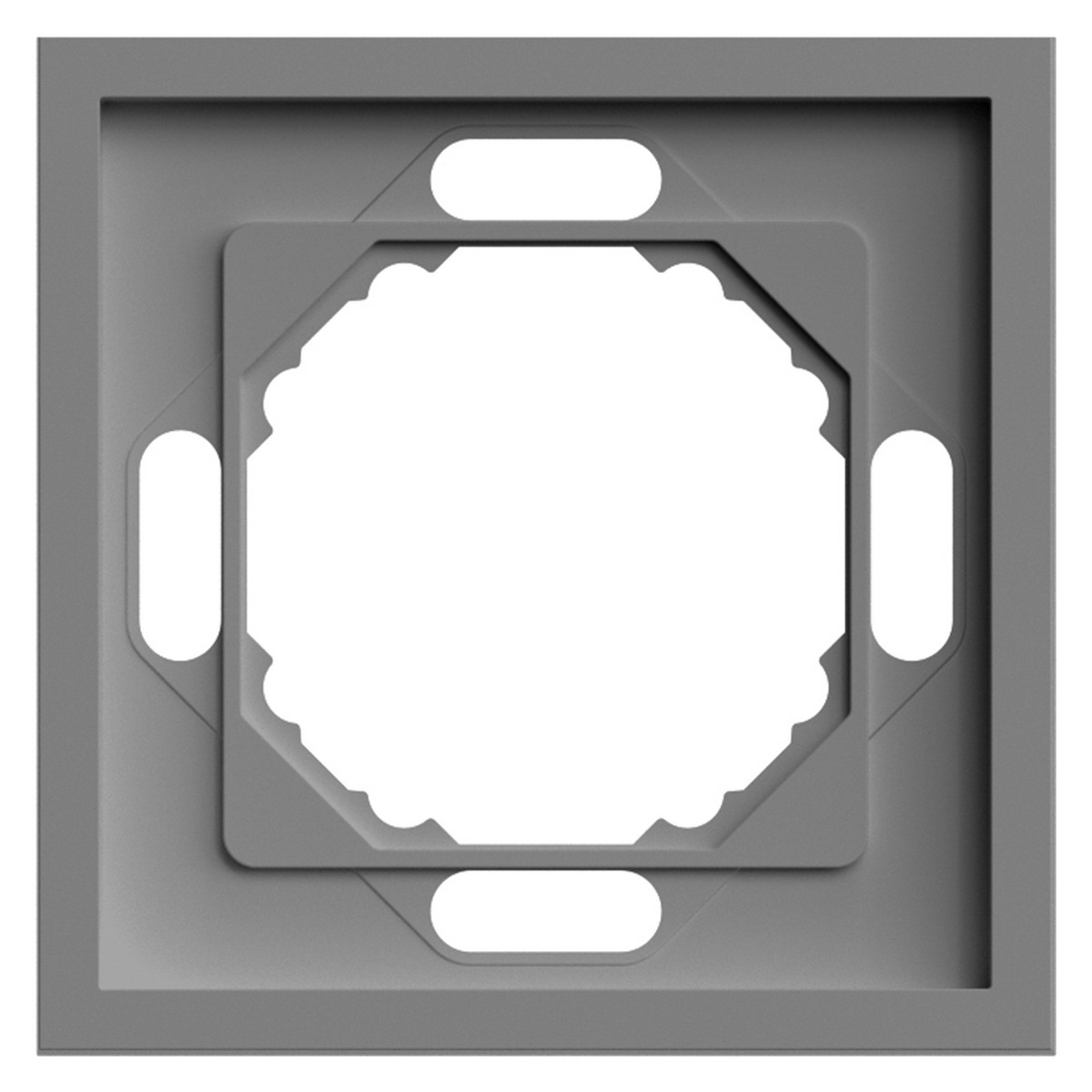 Эмили - Розетки и выключатели Stekker Рамка 1-ая STEKKER Эмили PFR00-5001-10 платиново-серый soft touch 49962