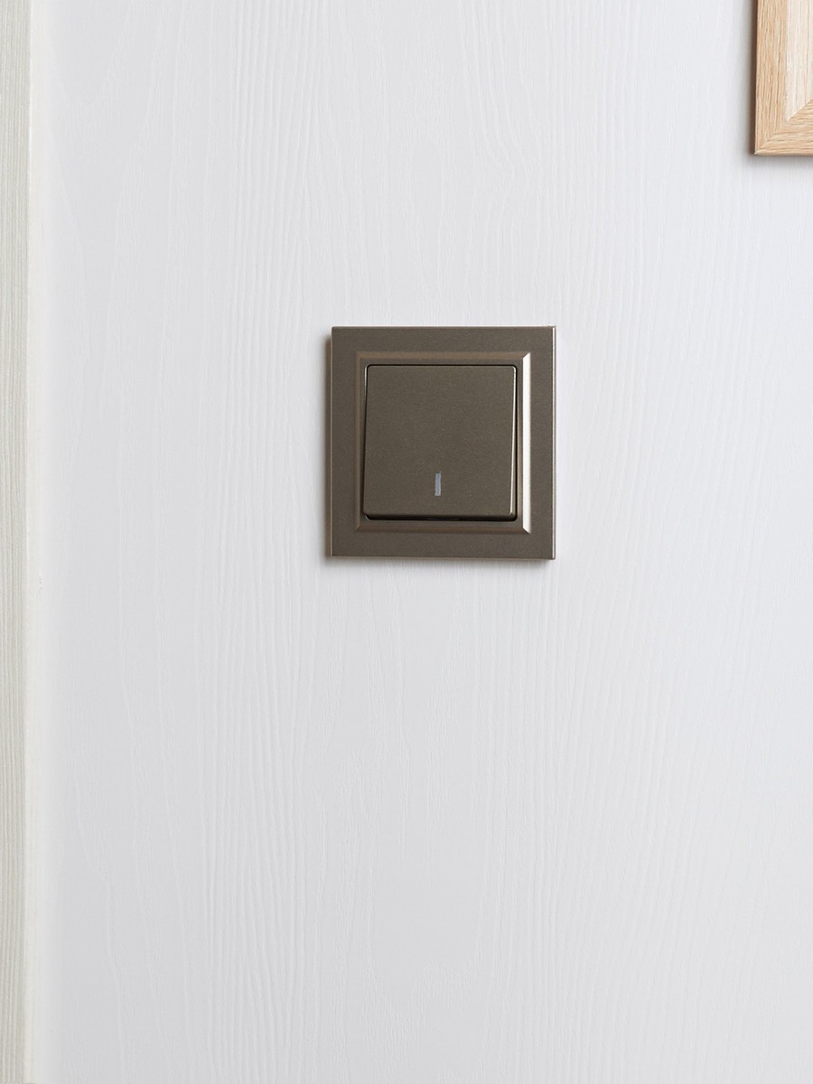 IEK Brite Рамки Рамка IEK BRITE 1-местная IP44 РУ-1-БрШ-44 шампань BR-M12-44-K37