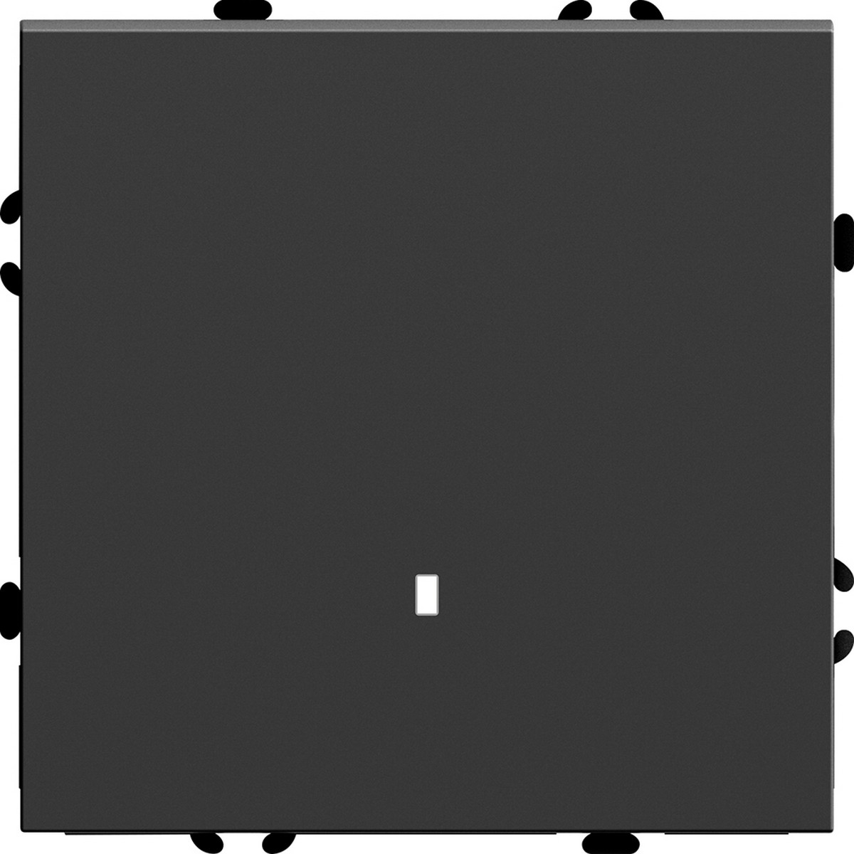 Эмили - Розетки и выключатели Stekker Выключатель 1-клавишный c индикатором STEKKER Эмили RSW10-5101-05 черный уголь soft touch 49837