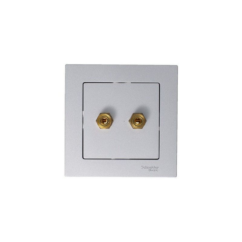 AtlasDesign Алюминий Аудиорозетка Systeme Electric AtlasDesign Алюминий двухместная ATN000387
