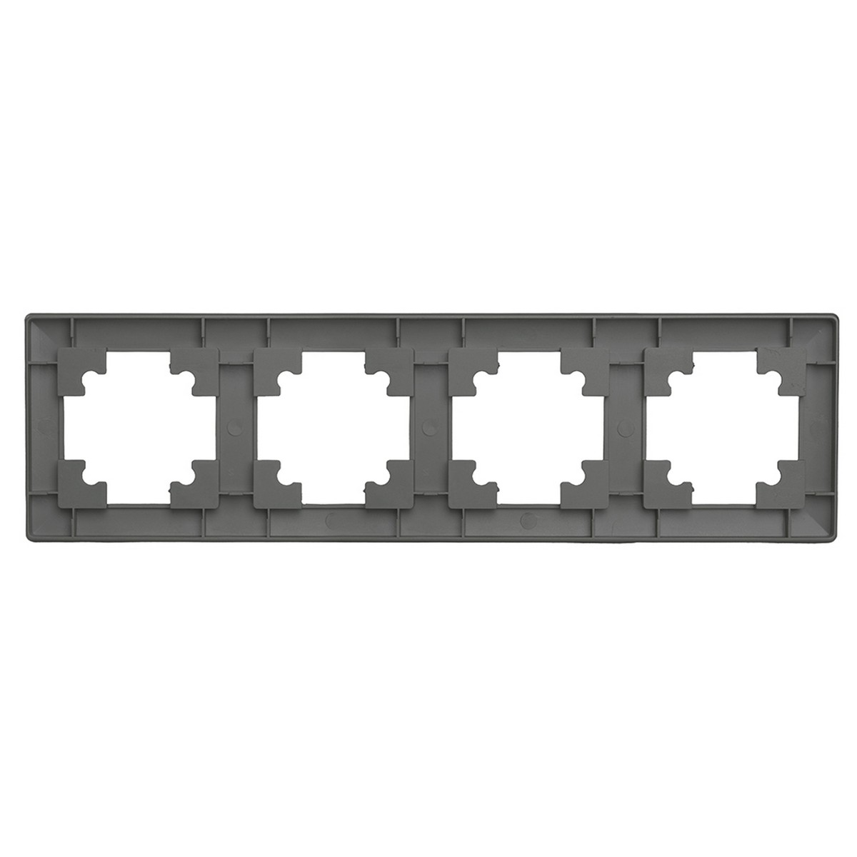 Катрин - Розетки и выключатели Stekker Рамка STEKKER 4-местная Катрин пластик графит PFR00-7004-06 39810