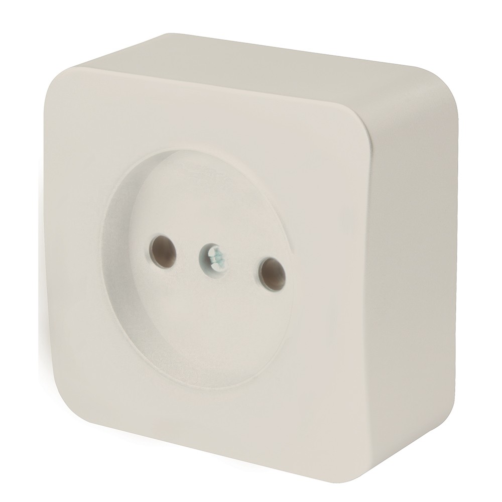 Накладные розетки и выключатели Stekker Розетка 1-местная STEKKER MST10-11-04 б/з открытой установки София слоновая кость 49484