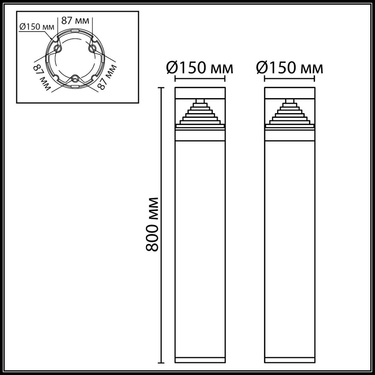 Светодиодные ландшафтные светильники Ландшафтный светильник ODEON LIGHT 7140/20GLA HULK 