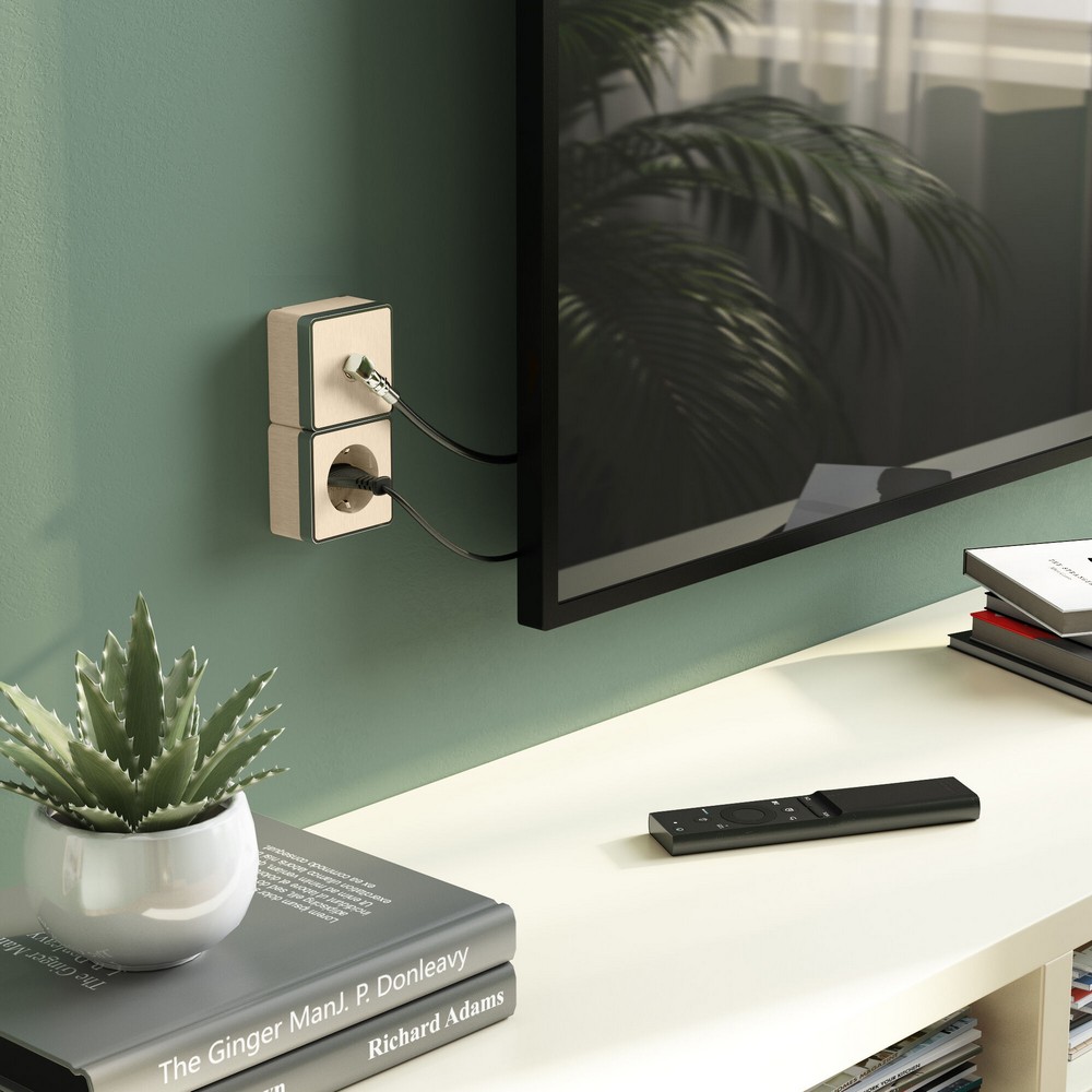 Werkel Gallant шампань рифленный ТВ-Розетка Werkel оконечная Gallant (шампань рифленый) W50830100