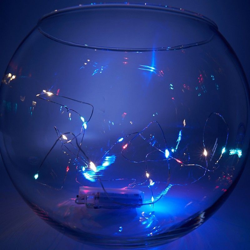 Светодиодная гирлянда Feron CL570 линейная Роса мультиколор 2м + 0.5м с питанием от батареек 32363