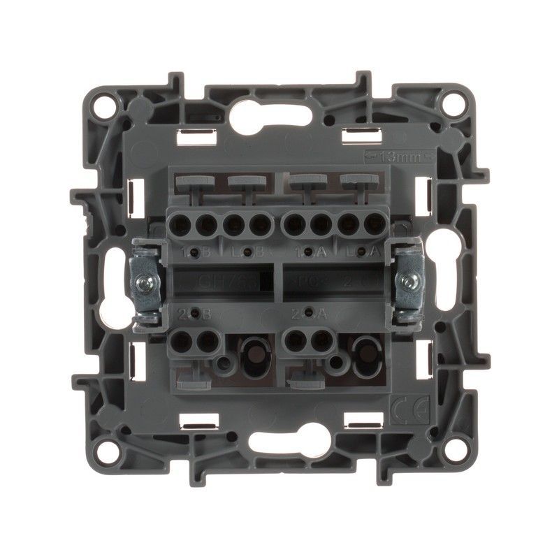 Legrand Etika Белый Переключатель Legrand Etika белый 2-клавишный, 10А, авт. клем. 672212