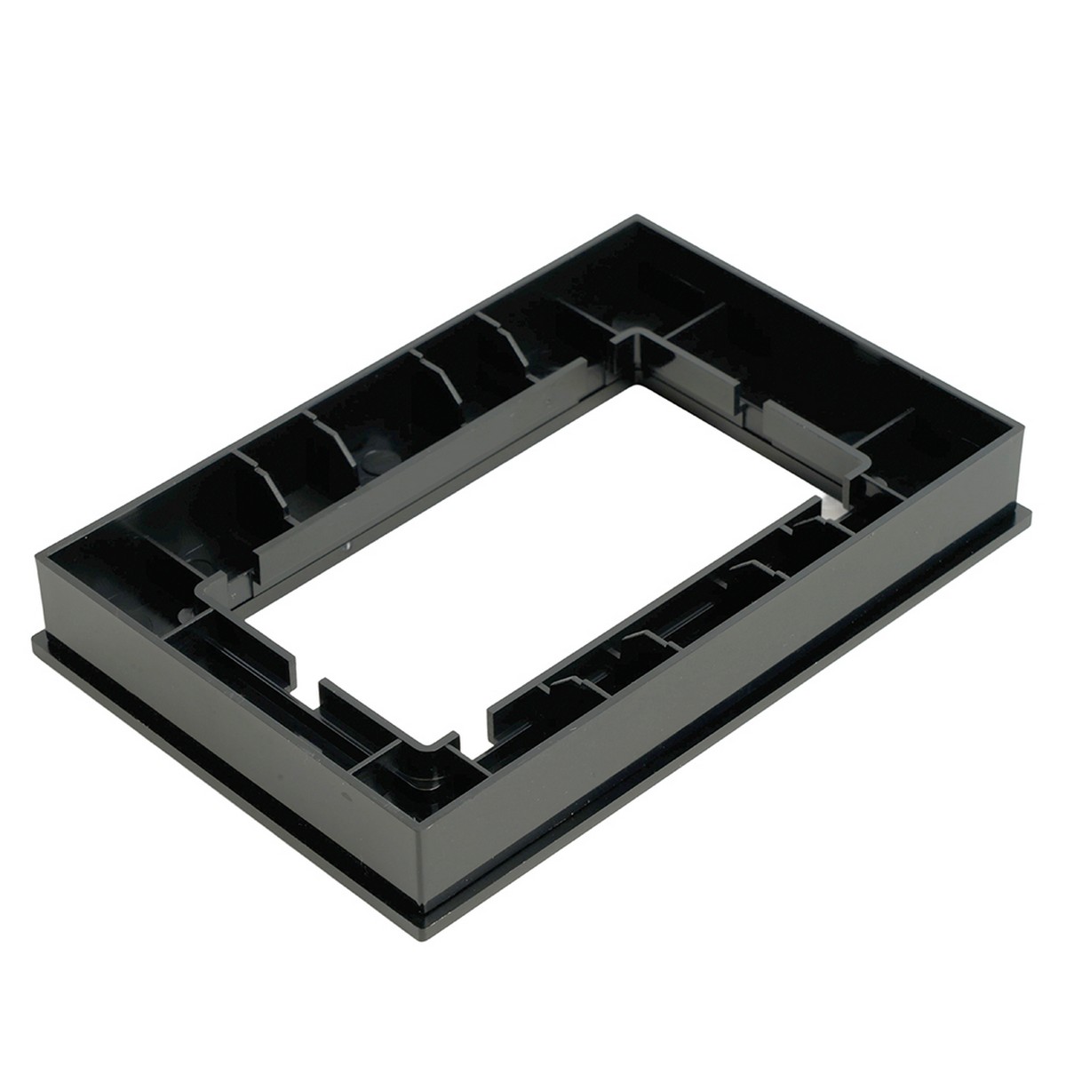 Катрин - Розетки и выключатели Stekker Рамка 2-местная (без перемычки) металл STEKKER MFR00-7012-05 Катрин черный 50032