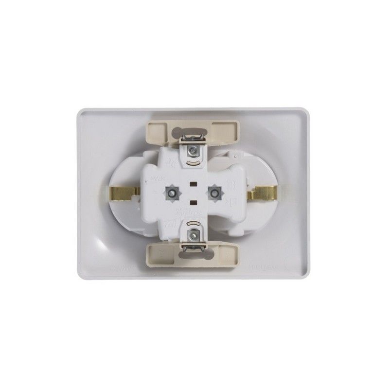 Glossa Белый Розетка Systeme Electric Glossa Белый 2-я с заземлением (в сборе с рамкой) GSL000124