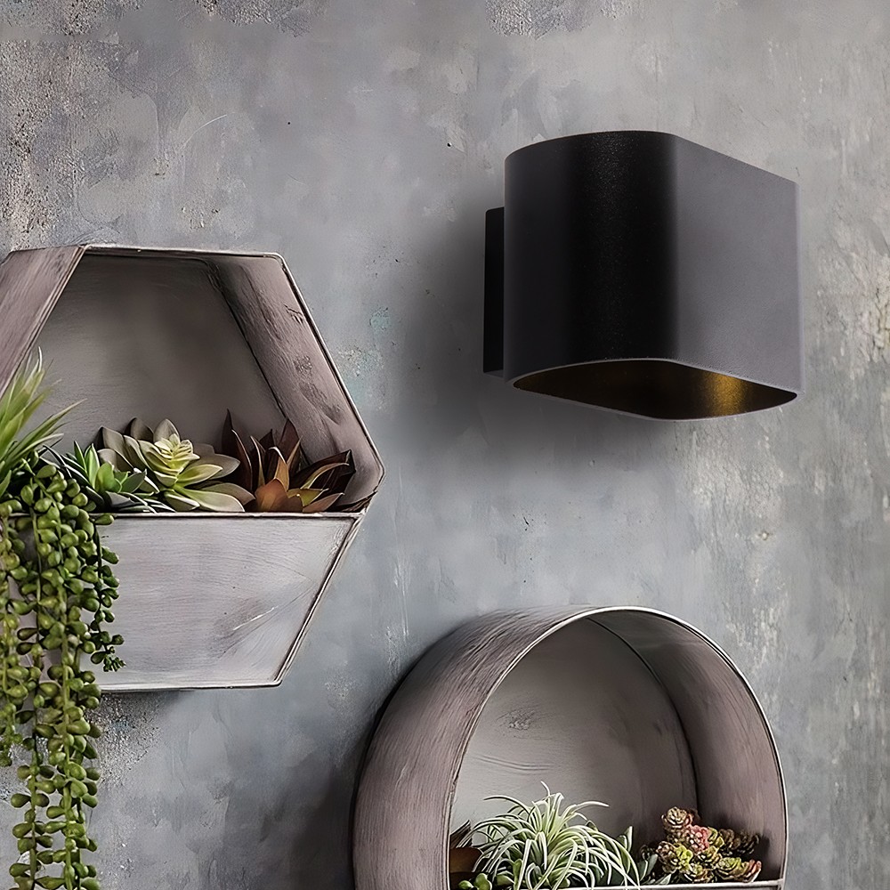 Накладные светодиодные светильники Светильник настенный Feron ML1780 Oval 5W чёрный 48435 