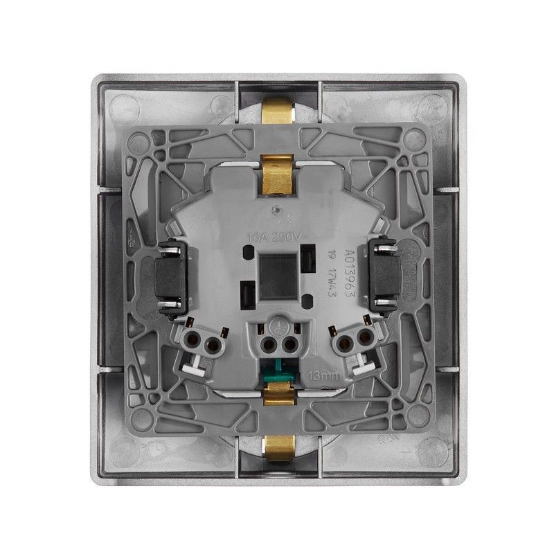 Legrand Etika Антрацит Розетка электрическая Legrand Etika антрацит 2-я с/з со шторками, авт. клем. 672633