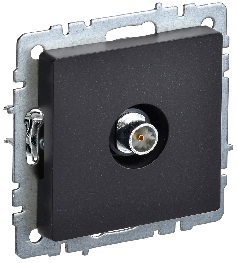 IEK Brite Черный Розетка IEK BRITE TV оконечная РТВ11-0-БрЧ черный BR-A10-O-K02