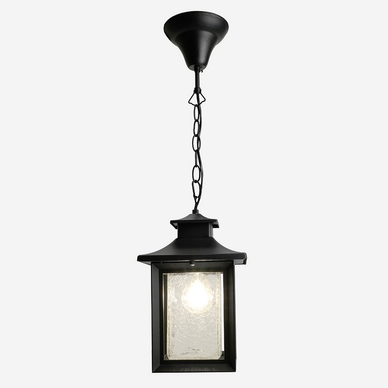 Уличные светильники на цепочке Светильник садово-парковый Feron PL555 на стену вниз 60W E27 230V черный 48335 