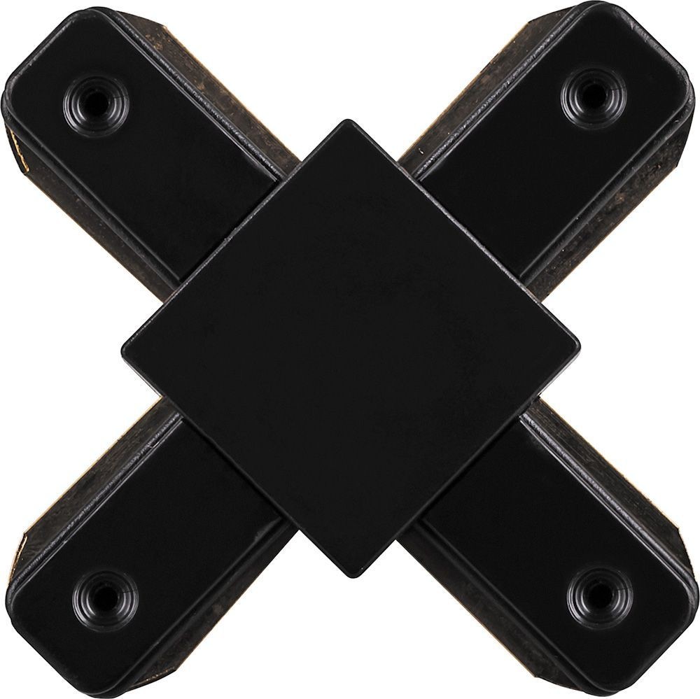 Трековые светодиодные светильники Коннектор Х-образный для шинопровода Feron LD1002  черный 10331 