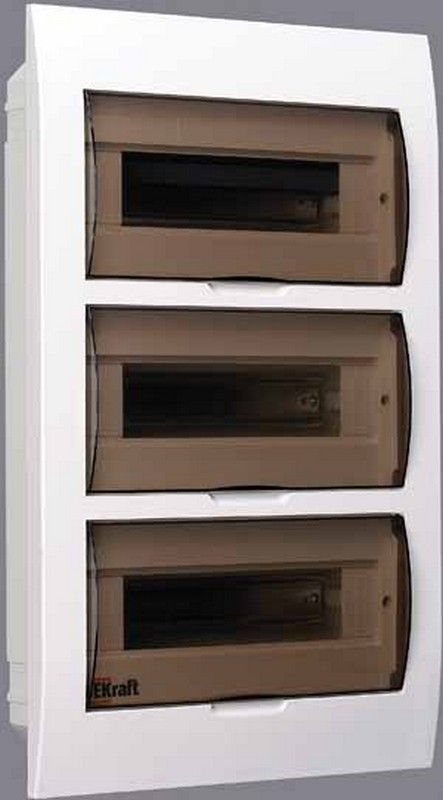 Пластиковые боксы и щиты Dekraft Корпус пластиковый Dekraft ЩРВ-П-36 встраиваемый 36 мод. IP41 31007DEK