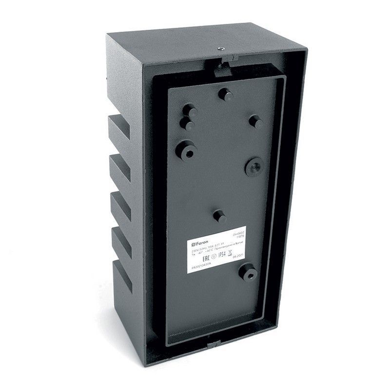 Уличные настенные светильники Светильник садово-парковый Feron DH0602 на стену E27 230V черный 11876 