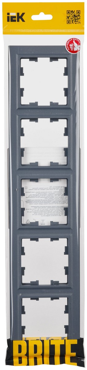 IEK Brite Рамки Рамка IEK BRITE BASE Маренго 5-м РУ-5-БрМ BR-M52-K35