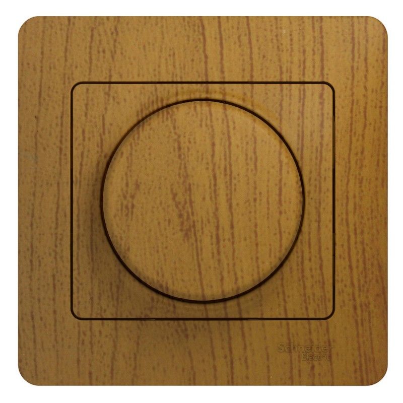 Glossa Дуб Светорегулятор (диммер) Systeme Electric Glossa Дерево Дуб поворотный, 300Вт  GSL000534