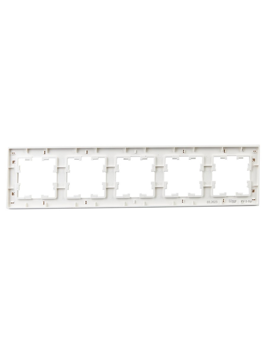 IEK Brite Рамки Рамка IEK BRITE DECOR Белый рифленый 5-м РУ-5-Бр BR-M52-51-K01