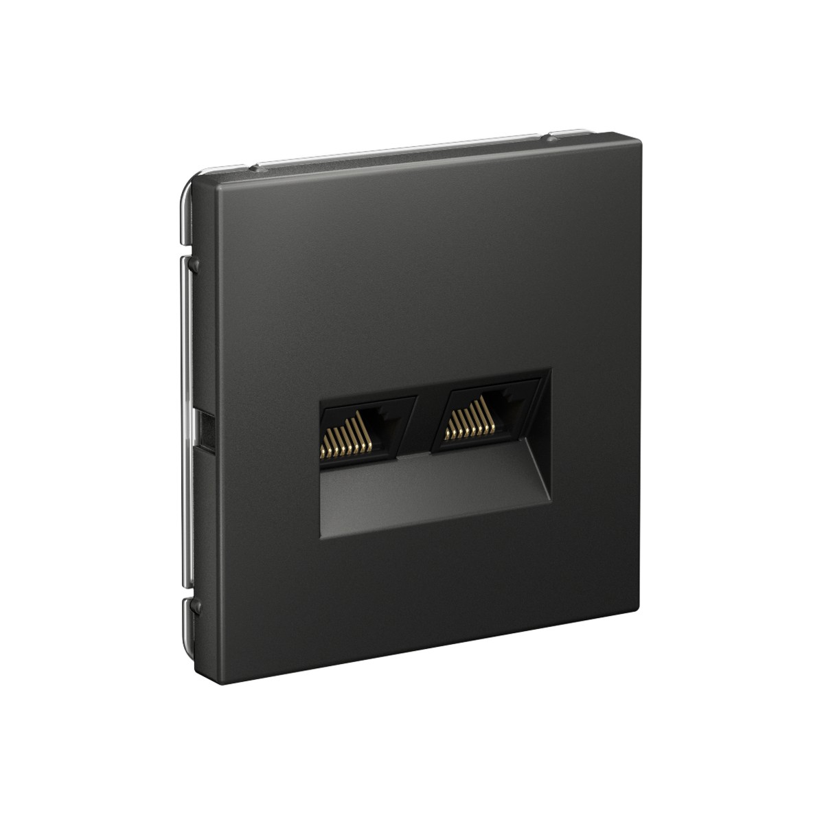 ArtGallery Базальт Розетка компьютерная Systeme Electric ArtGallery Базальт двойная RJ45+RJ45, кат. 5е,