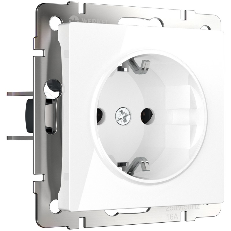 Werkel Белый механизмы Розетка с заземлением Werkel W1171001 белая IP20