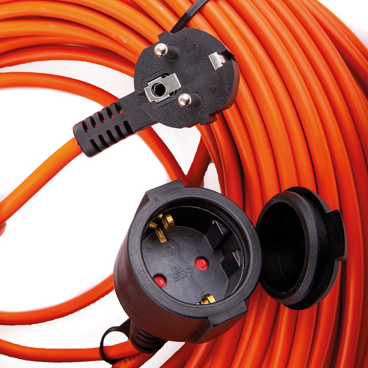 Колодки и удлинители, тройники Удлинитель-шнур STEKKER STD08-31-30 1-местный ПВС с/з 3*1,5мм2, IP54, 30м Standart 50345 