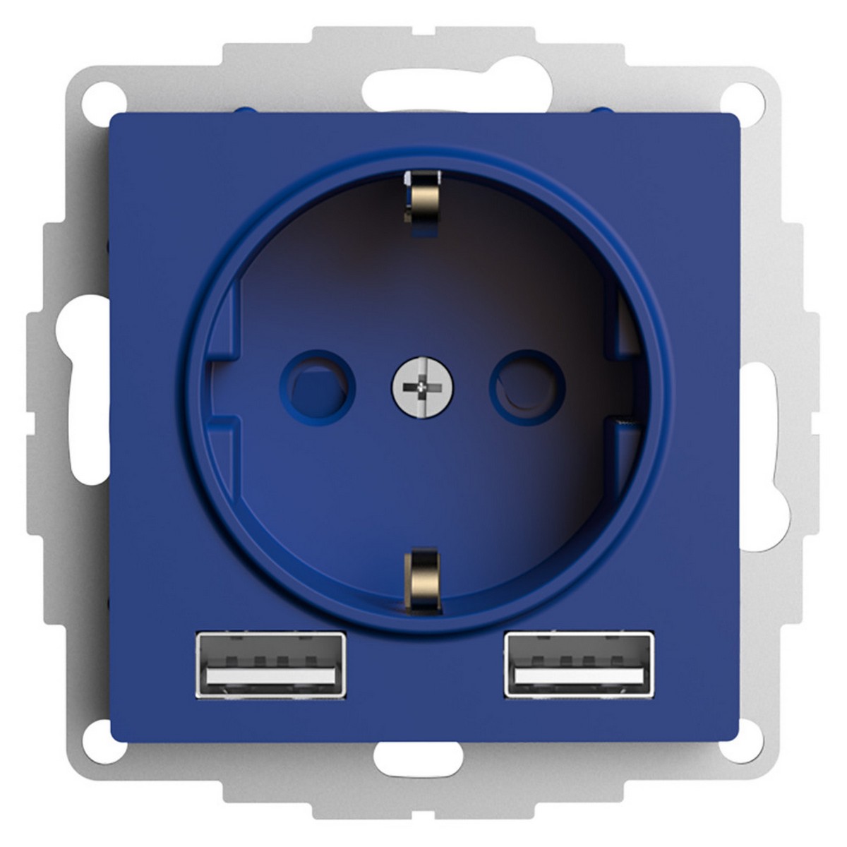 AtlasDesign Аквамарин Розетка Systeme Electric AtlasDesign Аквамарин 16А c 2 USB A+A 5В/24А 2х5В/12А ATN001130