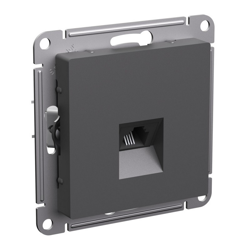 AtlasDesign Базальт Розетка Systeme Electric AtlasDesign Базальт телефонная RJ11, ATN001481