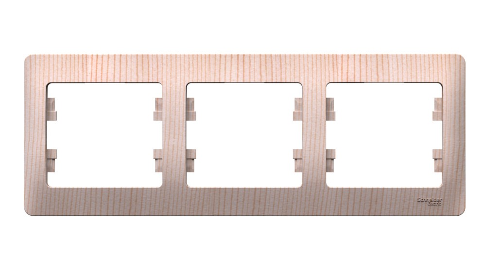 Glossa Сосна Рамка Systeme Electric Glossa Сосна 3-ая, горизонтальная GSL001503