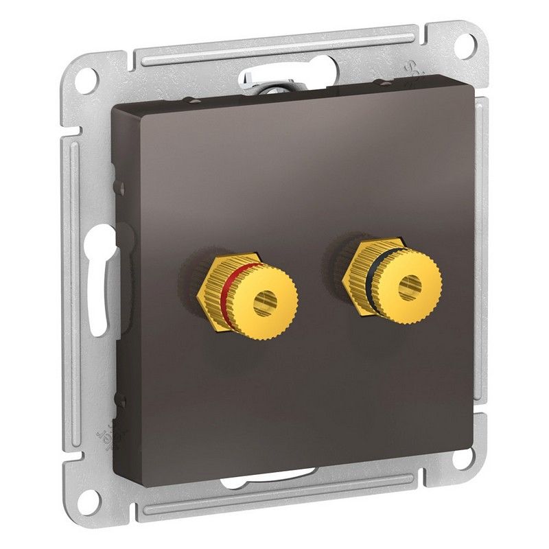 AtlasDesign Мокко Аудиорозетка Systeme Electric AtlasDesign Мокко двухместная ATN000687