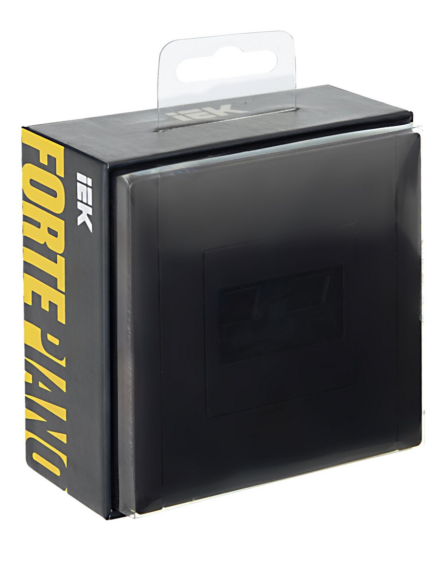 IEK FORTE&PIANO Черный Розетка IEK FORTE&PIANO Черный комп. 2-ая RJ45 кат.6 FP134