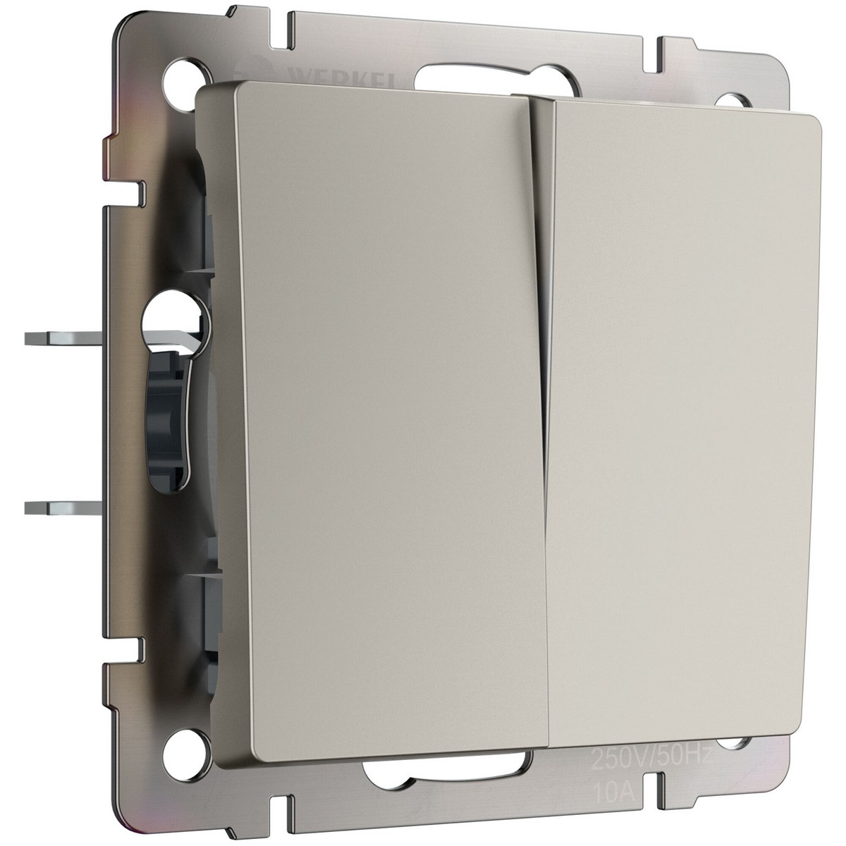 Werkel дымчатый Выключатель Werkel двухклавишный проходной (дымчатый) W1222004