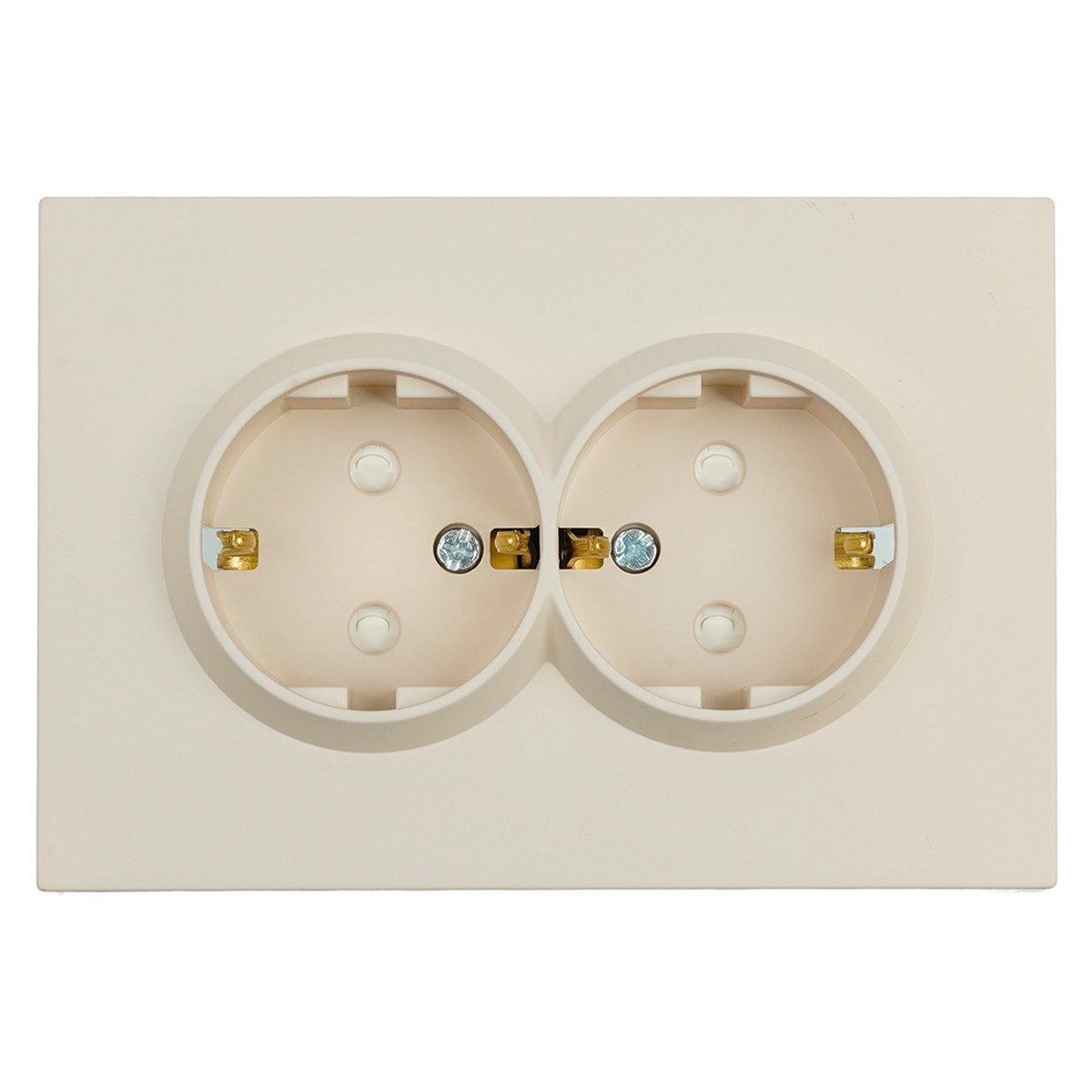 Эмили - Розетки и выключатели Stekker Розетка 2-местная с защитной шторкой STEKKER с/з  Эмили RST16-5114-08 кашемир soft touch 49908