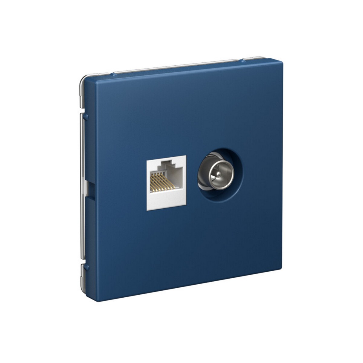 ArtGallery Аквамарин Розетка Systeme Electric ArtGallery Аквамарин двойная ТВ + компьютерная RJ45 кат. 5Е GAL001189