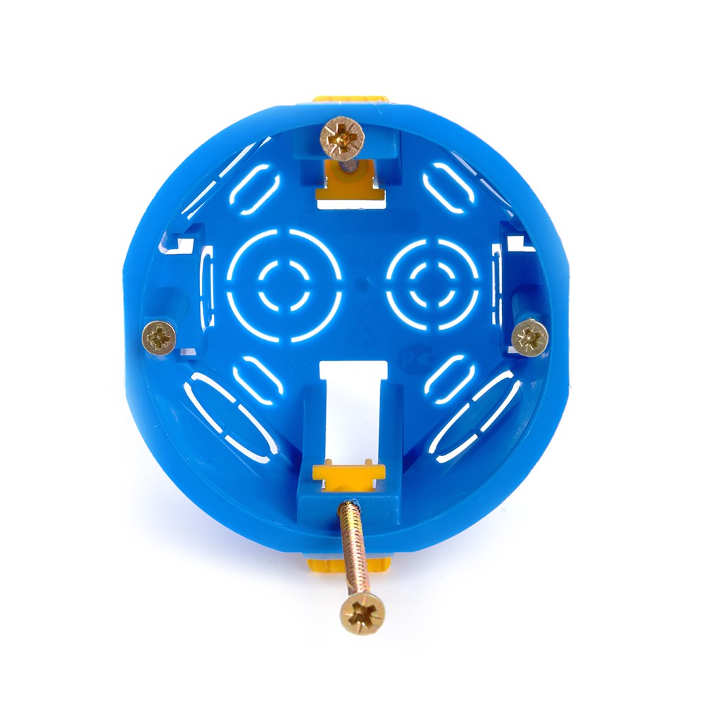 Подрозетник STEKKER EBX20-02-2 68*45мм с лапками для полых стен, синий (без инд. стикера) 39351